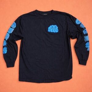 Dire Threads Nightlife Long Sleeve Alien Graphic Shirt Size L Streetwear